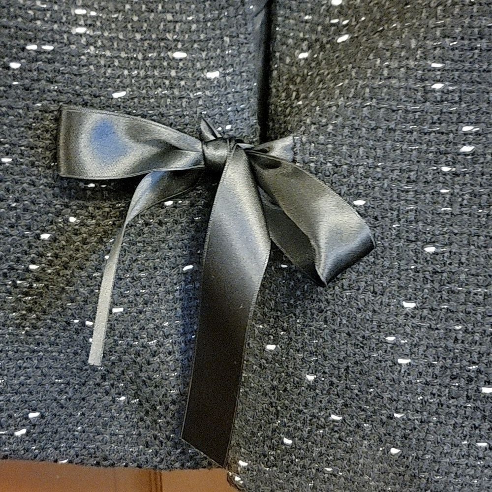Context-Black textured short jkt. with white specs,collared, long sleeved 8. NWT - Picture 5 of 11